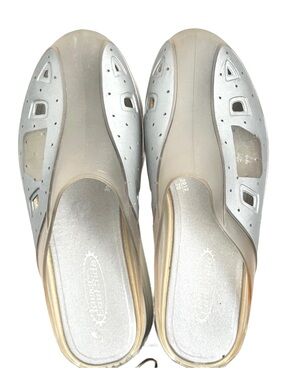 Lower East Side Silver and Clear Platform Slip-On Shoes Size 7